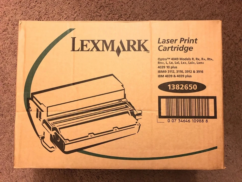 Original Genuine Lexmark Laser Print Cartridge 1382660 Optra 4049 R RX IBM 3112 - Image 1 of 2