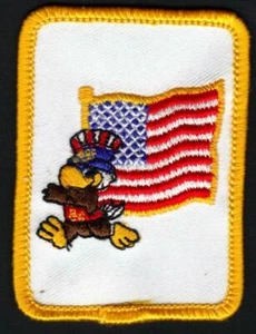 "Parche de bandera de EE. UU. -- Águila de dibujos animados ANTIGUA 2"" x 2-3/4" - Imagen 1 de 1