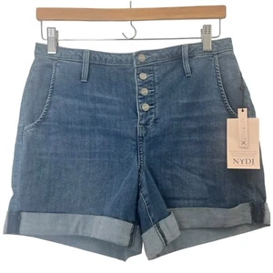 Not Your Daughter Jean Shorts Women’s Size 4 High Rise A-line Horizon Denim NWT - Picture 1 of 8
