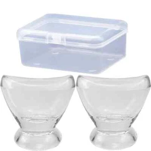 Transparent Glass Eye Wash Cup for Eye Rinse, New and Improved Beveled Design, - Picture 1 of 5