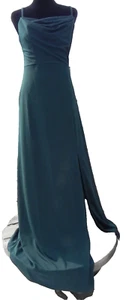 Birdy Grey Ash Maxi Crepe Emerald Green Formal Bridesmaid Cocktail Dress Small - Picture 1 of 5