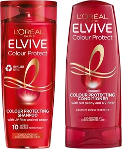 L'Oreal Paris Elvive Colour Protect Shampoo 250ml and Conditioner 200ml Set, - Picture 1 of 5