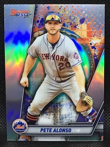 Refractor! 🚨2019 Bowman’s Best PETE ALONSO RC New York Mets Rookie #32 - Picture 1 of 2