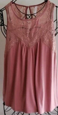 Xhilaration ~ женский размер большой ~ розовато-лиловый цвет ~ вискоза без рукавов Топ - Изображение 1 из 4