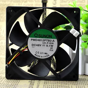 Sunon PMD4812PTB2-A.(2).GN DC 48V 9.1W 120x120x25mm 3 Pin Case/CPU Cooling Fan - Picture 1 of 4