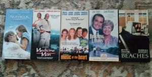 Lot 5 The Notebook vhs beaches breathing lessons music of the heart medicine man - Picture 1 of 1