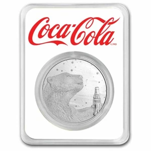 Coca-Cola® 1 oz Silver Polar Bear Round in TEP - Picture 1 of 4