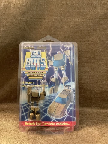 Vintage 1985 GoBots Stinger Mighty Robots by Tonka Sealed Case Transformer MOC Cover