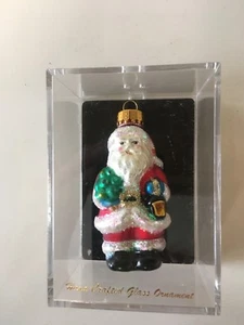 Unique Treasures Hand Crafted Glass Santa Claus Ornament - Picture 1 of 3
