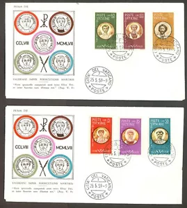 Vatican City Sc# 256-61: Valerianus Martyrs on FDC - Picture 1 of 3