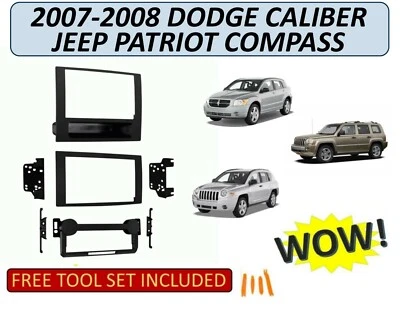 07 08 KIT DE INSTALACIÓN ESTÉREO PARA AUTOMÓVIL JEEP DODGE BRÚJULA CALIBRE PATRIOT DOBLE DIN Foto 1 de 3