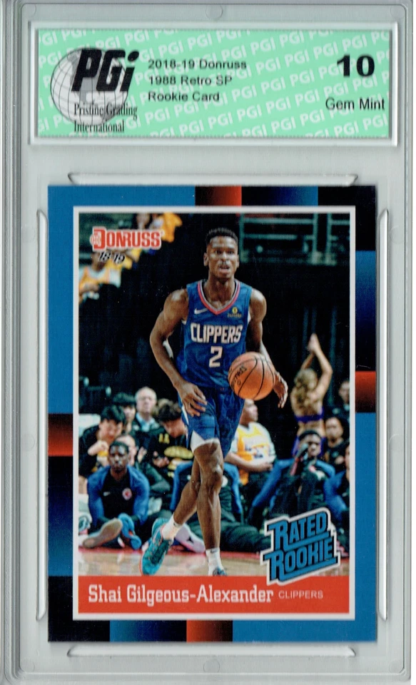 Shai Gilgeous-Alexander 2018 Donruss #RR11 - 1988 Retro Rated Rookie Card PGI 10 - Image 1 of 1
