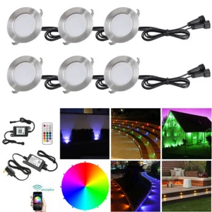 61MM RGBW LED Terrassenleuchten IP67 WLAN Controller LED Sockelleuchten Küchenlampe - Bild 1 von 15
