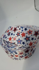 1.5" (1 YD) "American Stars " Patriotic Grosgrain Ribbon Character Ribbon - Picture 1 of 2