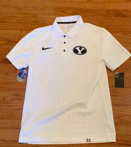 Nike BYU Brigham Young Cougars Men's Pique Polo Shirt Large L NWT $70 Cover
