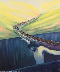 JESUS BRIDGE I Am The Way The... Christian Art Print  8" x10" ready to be framed - Picture 1 of 1