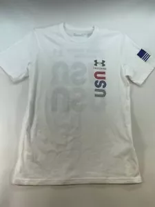 NWT Under Armour Men's Freedom Banner T-Shirt USA White Size Large UA4 - Picture 1 of 2
