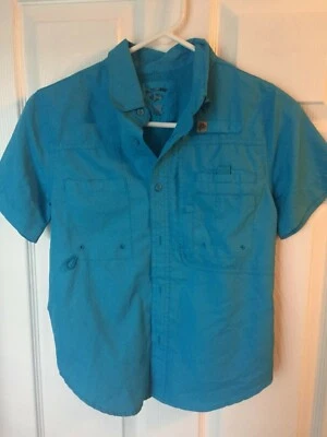 Camisa de pesca Reel Legends manga corta ventilada - pequeña para niño - azul Foto 1 de 3