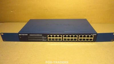 NETGEAR ProSafe JFS524 24 Port Unmanaged Switch 10/100 Mbps INCL 19" RACK MOUNTS - Image 1 of 2