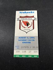 NFL - Seattle Seahawks vs Phoenix Cardinals - Ticket Stub - August 3, 1991
