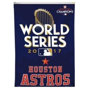 Houston Astros Campioni del Mondo 2017 Striscione Pennant Decorazione Parete Mancava 5x3 - Foto 1 di 1