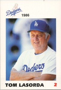 Tom Lasorda 1986 Los Angeles Police Department Trading Card