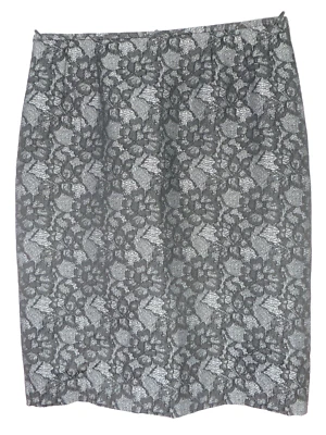 LE SUIT Womens Lightweight 100% Polyester Pencil Skirt Floral Lined Gray 8P - Image 1 of 4