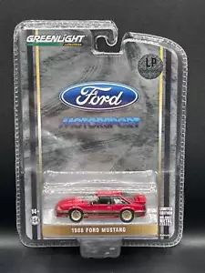 Greenlight 1988 Ford Mustang Motorsport SLN rosso LP esclusivo 1:64 pressofuso promo - Foto 1 di 4