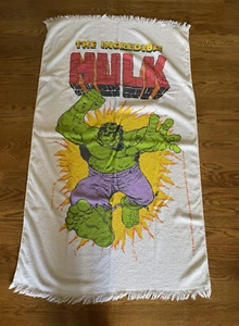 Vintage 1979  Incredible Hulk Beach Towel Marvel Comics  Made in USA - Picture 1 of 16