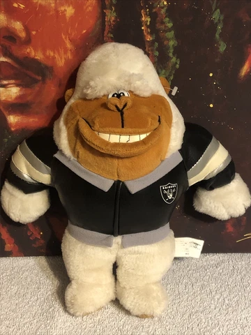 NFL Football Oakland Raiders 12" Plush Gorilla 2001 in Team Jacket Cover