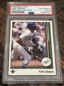 1989 Upper Deck #633 Kirk Gibson Signed Auto Autographed PSA/DNA Encased Slab - Picture 1 of 2