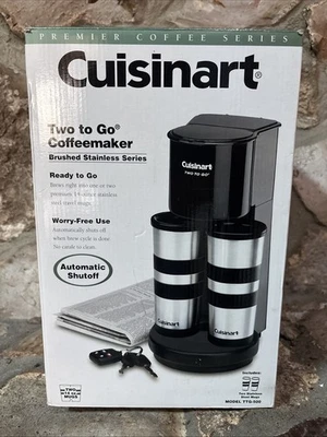 Cuisinart TTG-500 Two To Go Coffeemaker w/ Two 14oz Mugs - New Open Box - Image 1 of 4