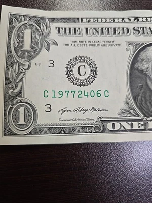 1977 24 06 Birthday Dollar Note June 24 1977 Fancy Serial Number - Image 1 of 4