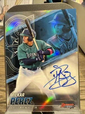 Milkar Perez - 2021 Bowman’s Best Autograph ON-CARD AUTO - MARINERS - Image 1 of 2