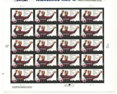 2003 - Henry Mancini 37cents Twenty Stamps Self-adhesive Stamps Board Brand New - Image 1 of 3