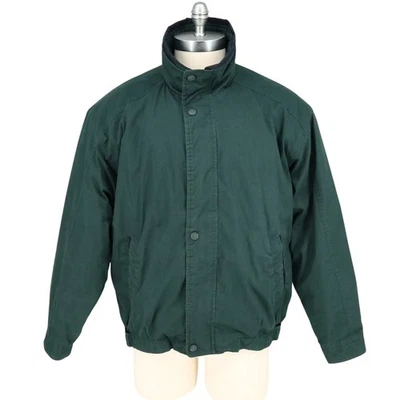 Members Only Jacket Mens Large Green Bomber Quilted Zip Lining Gorpcore Vintage - Image 1 of 4