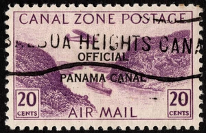 Canal Zone Stamp Scott # CO10 CTO - 20 Cents Red Violet Airmail Official Type II - Picture 1 of 1