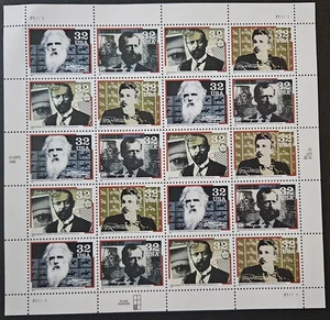US Scott # 3061 - 3064 - Pioneers of Communication - Sheet of 20 Stamps - MNH - Picture 1 of 1