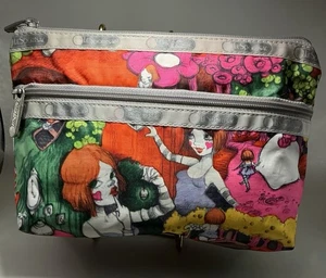 A HTF Vintage Rare Fafi X LeSportsac Nylon Multicolor Zip Pouch - Picture 1 of 6