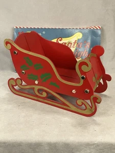 Trineo de Papá Noel plegable de madera vintage - Imagen 1 de 12