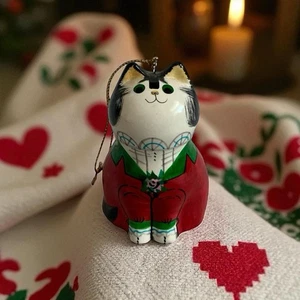 Vintage Joan de Bethel Rye Keramik Katze Figur bunt Katze Ornament - Bild 1 von 4