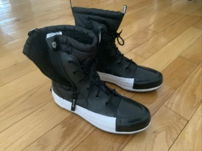 Converse Chuck Taylor All Star MC Boots Womens Size 10 Black White Shearling - Image 1 of 4