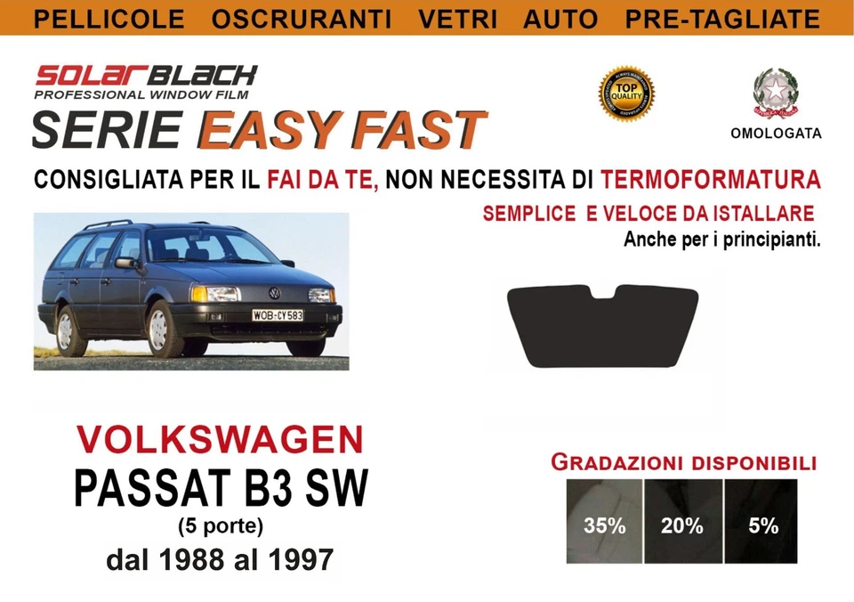 Pellicole Oscuranti Vetri Pre Tagliate VW Passat SW 5p 88-97 solo lunotto EF - Imagen 1 de 1