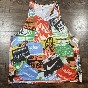 Nike Dri-Fit Fast Run Energy Weste Laufen Singlet Grafik Oberteil Neu mit Etikett Herren XXL 2XL - Bild 1 von 5