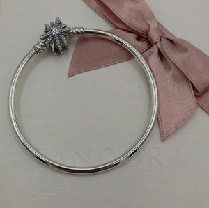 PANDORA Sterling Silver Fireworks Clasp Bangle - 19cm 597763CZ BOXED - Picture 1 of 13