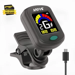 Rechargeable Clip-On Tuner with Color LCD Screen for Guitar Bass Ukulele Violin - Picture 1 of 5