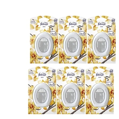 6 x Febreze Bad Lufterfrischer Madagaskar | Vanille & Magnolie Toller Puder Duft - Bild 1 von 2