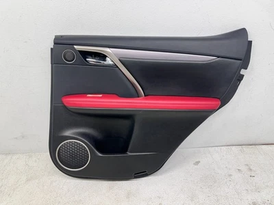 20 21 22 LEXUS RX350 Right Passenger Side Rear Door Trim Panel RH OEM Blak Red Foto 1 de 4
