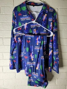 Donald Trump MAGA 2pc Christmas Pajama Set Size XL New - Picture 1 of 6