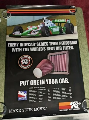 Indy Car Series 7-11 K&N Air Filter ad 2005 Race Schedule poster - Image 1 of 4